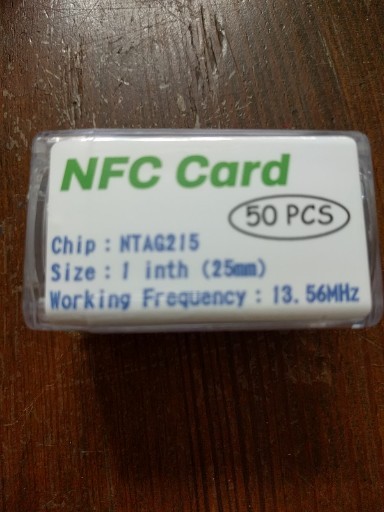 50 Pcs NFC Tags NTAG215 Blank NFC Cards Stickers, Rewritable Programmable NFC 21