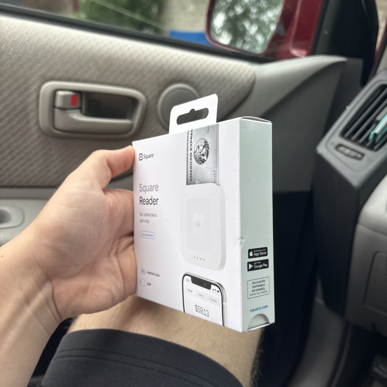 New Square Card Reader for Contactless and Chip 2nd Generation White