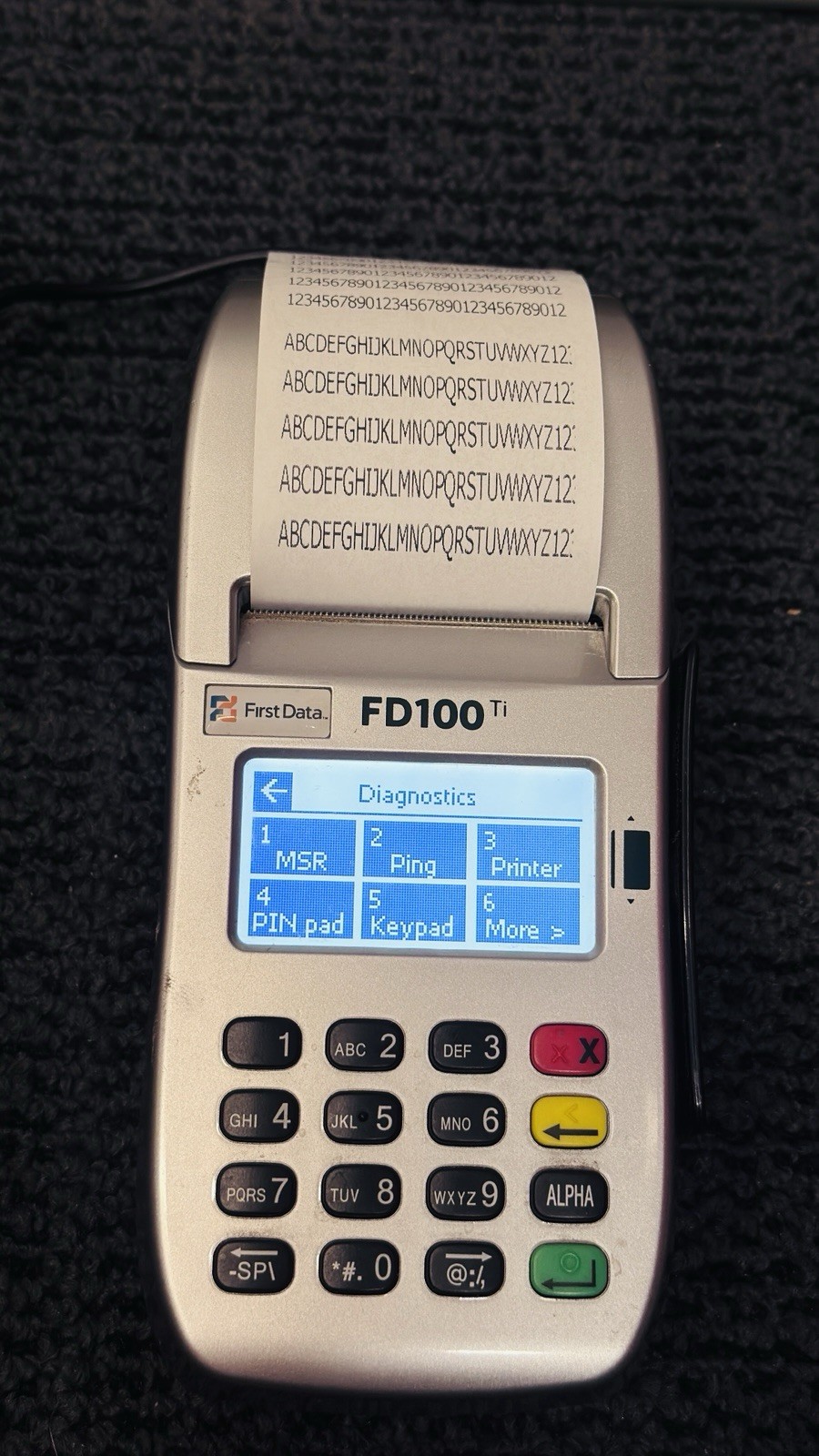 Pair of First Data FD150 and FD100ti Credit Card Processing Machines