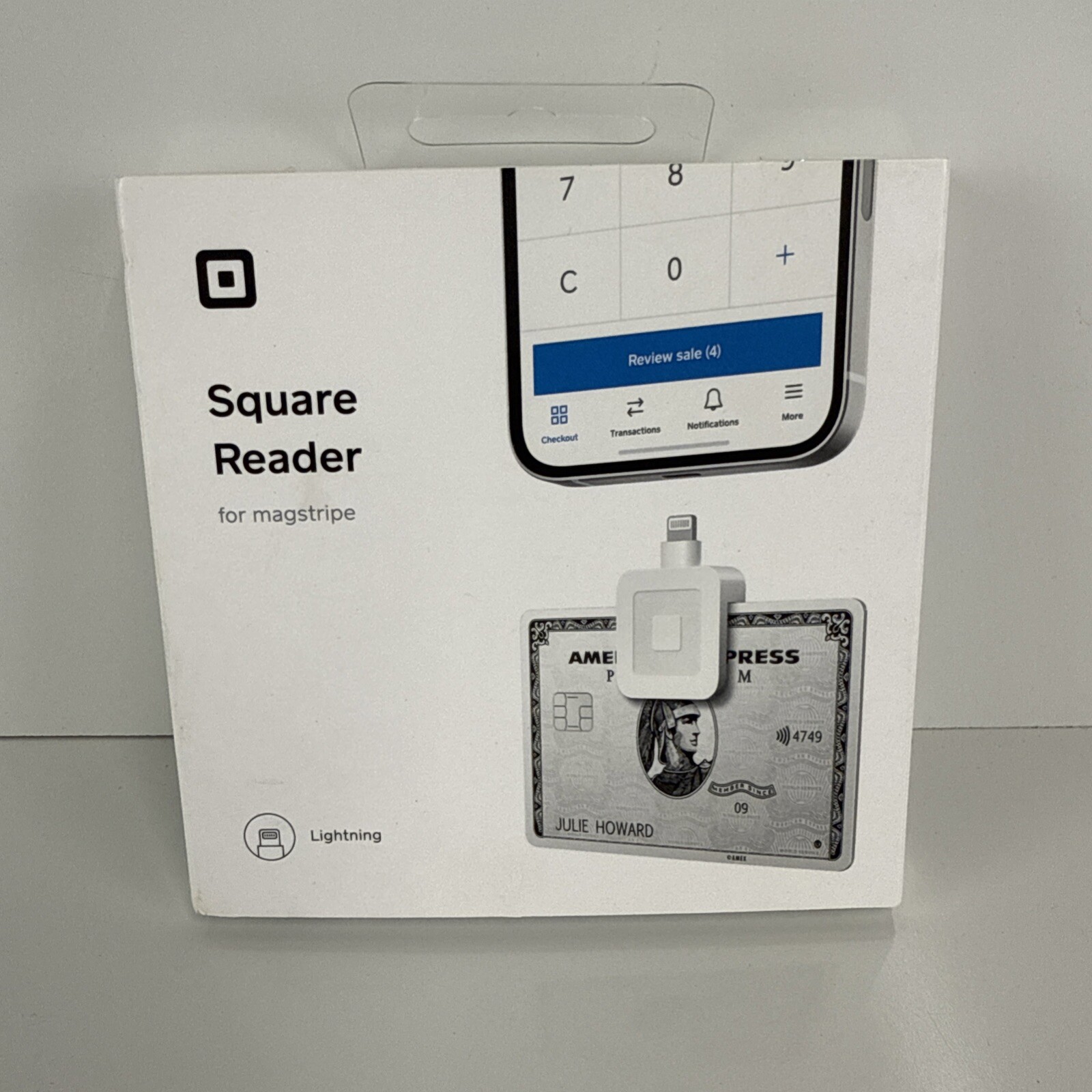 NEW Square – Magstripe Reader with Lightning Connector – Glossy White