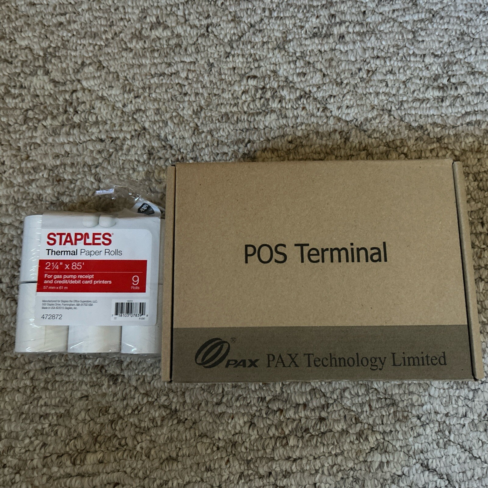 PAX S80 POS Credit Card Terminal Power Cord Thermal Paper Free Ship *READ *AS IS
