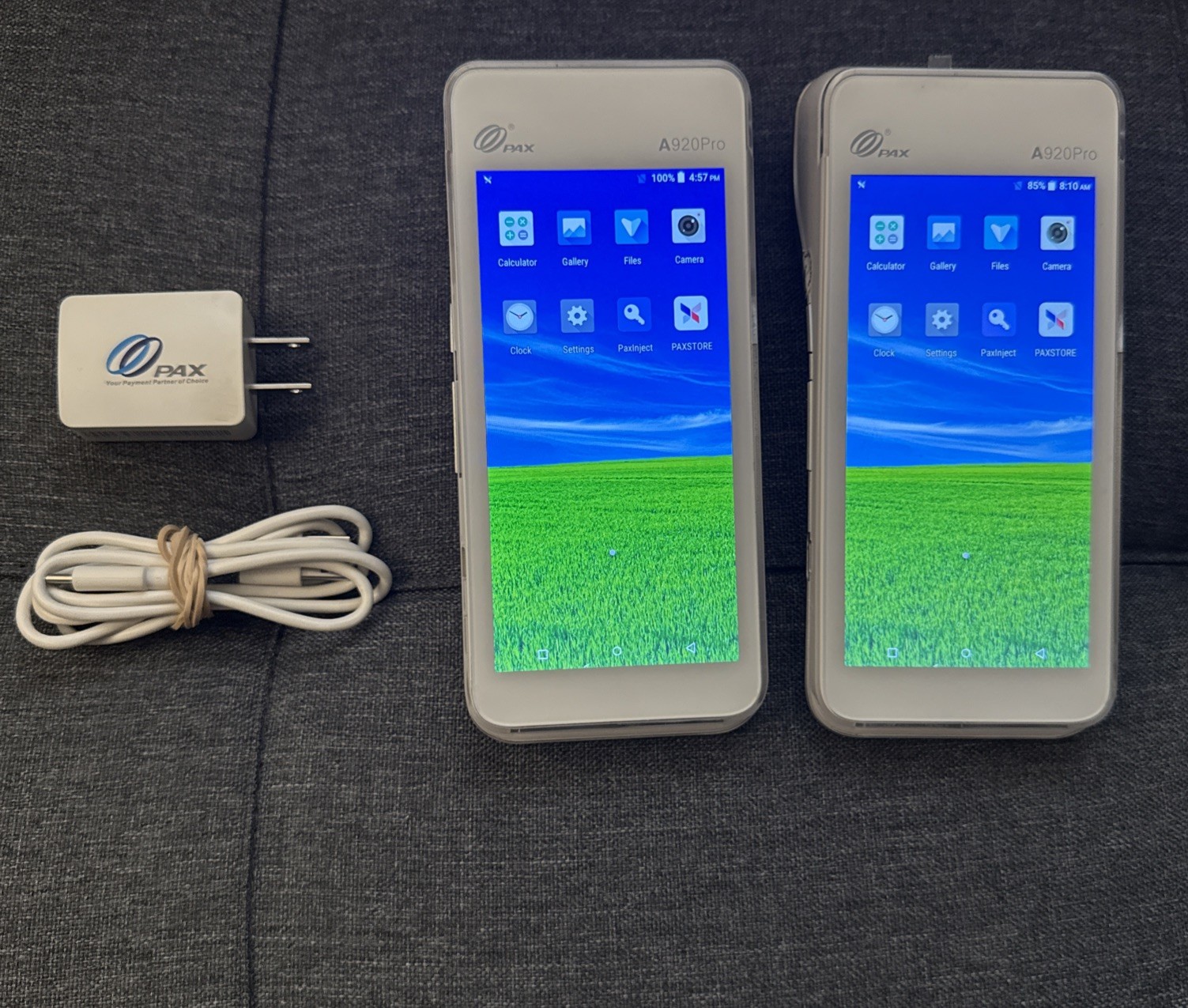 Lot Of 2 PAX A920 PRO Mobile Credit Card Reader Terminal Factory Reset Working
