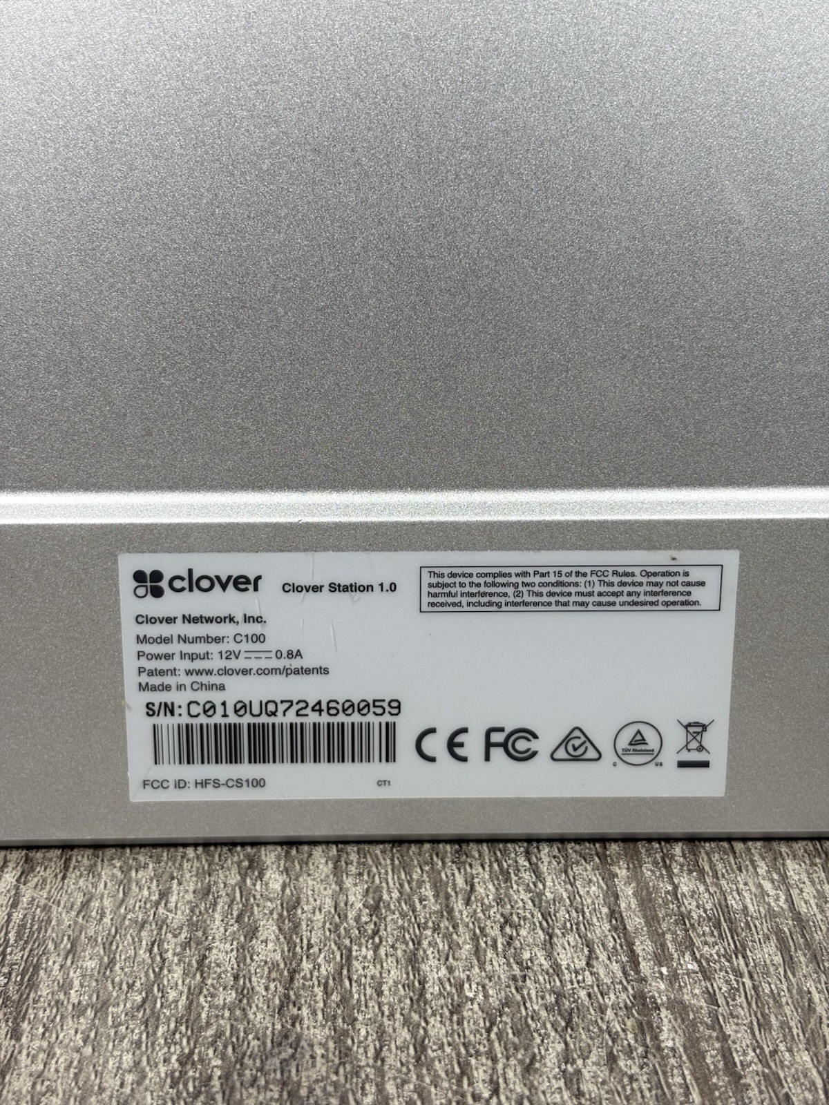 Clover C100 POS Station 1.0 – 14” Touchscreen Monitor – Model C100 – Free Ship!