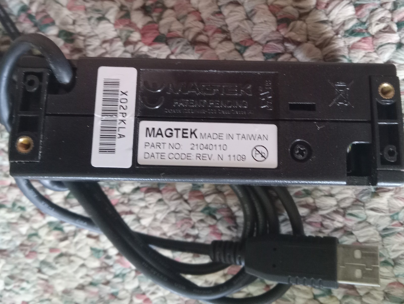 MagTek 21040110 USB Magnetic Stripe Card Reader Dual Head Swipe Reader Used