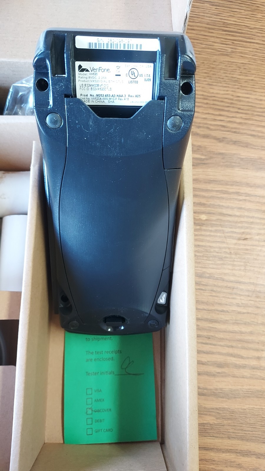 Verifone VX520 CTLS Credit Card Terminal Machine M252-653-A3-NAA-3 NOS