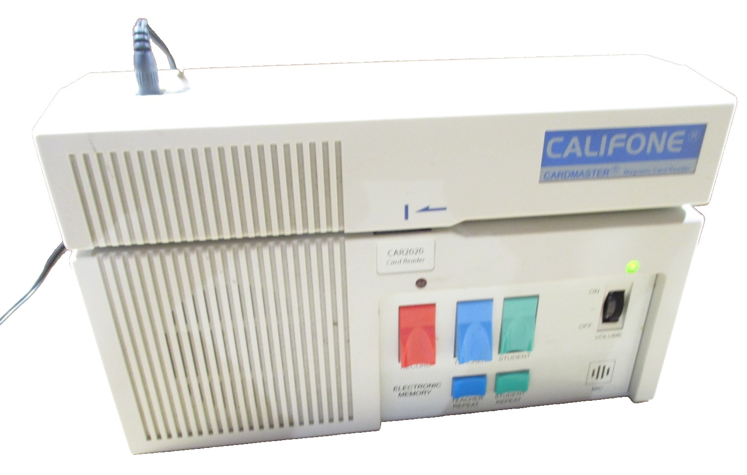 Califone CardMaster CAR2020 Magnetic Card Reader w/Power Adapter