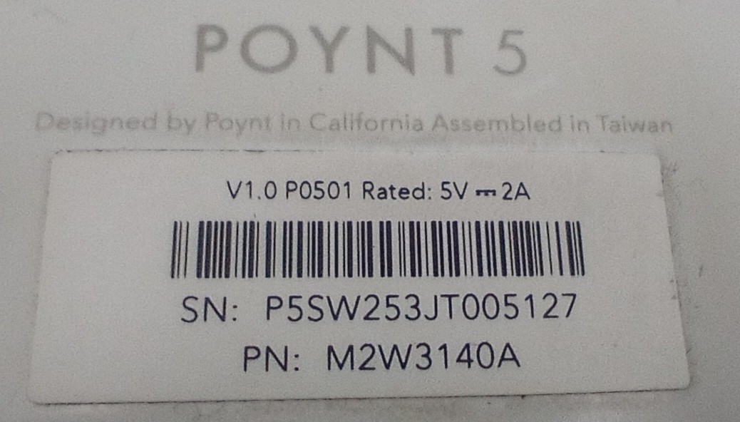 POYNT 5 P0501 Smart Terminal Credit Card POS Machine