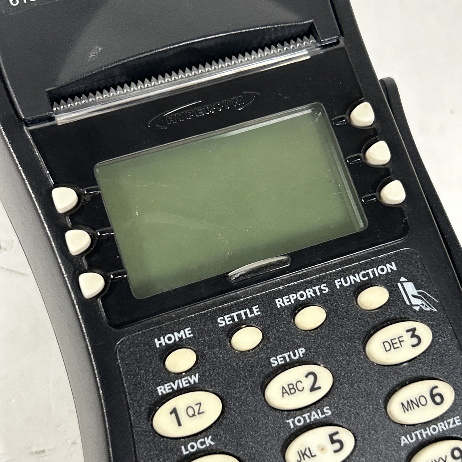 Hypercom T4205 Black Wired Portable 24MB LCD 19-Key Buttons Credit Card Terminal