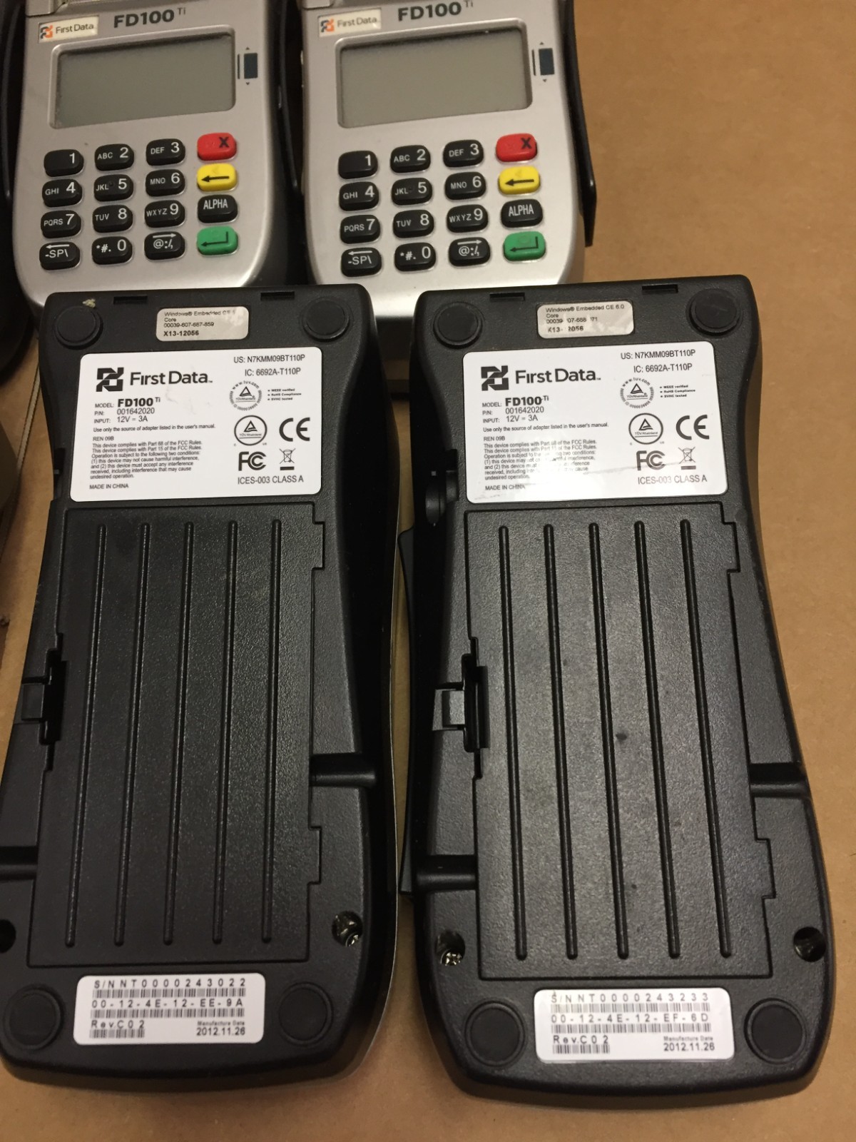 Lot of 12 First Data FD100Ti Credit Card Terminal Reader
