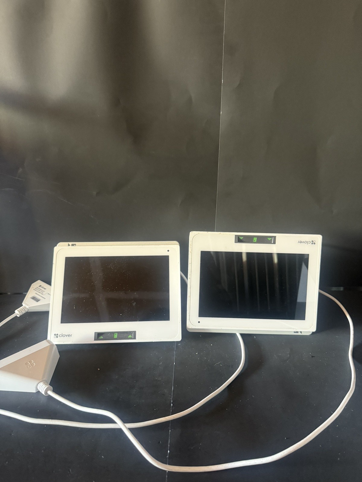 Lot of 2 Clover Mini POS System c305 Credit Card Terminal WiFi & Ethernet