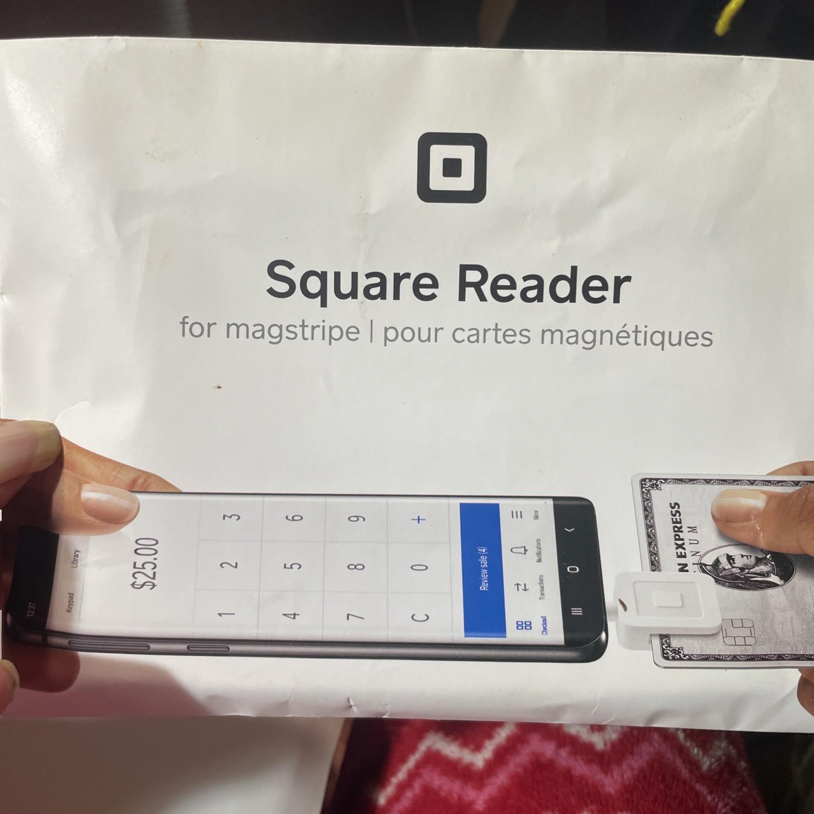 Square Reader S4 Portable Magstripe Card Reader for Phones w/h Headphone Jack