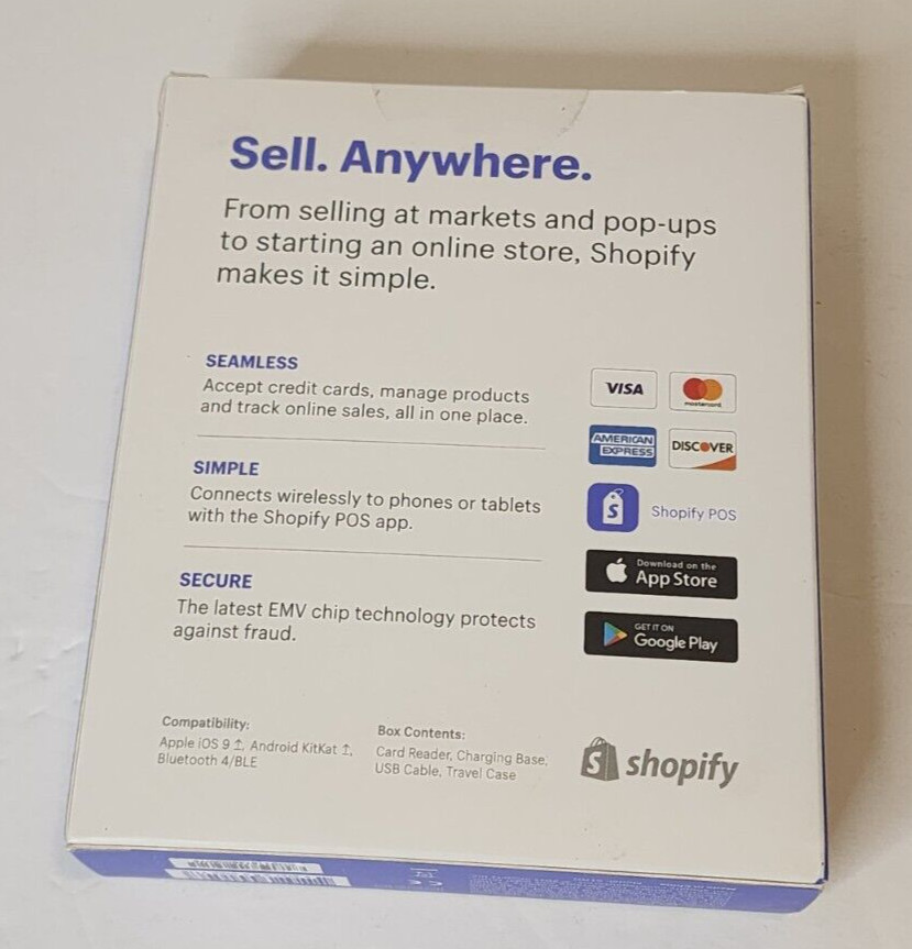 New Factory Sealed Shopify Chip & Swipe Reader Model S1701 – White Unopened