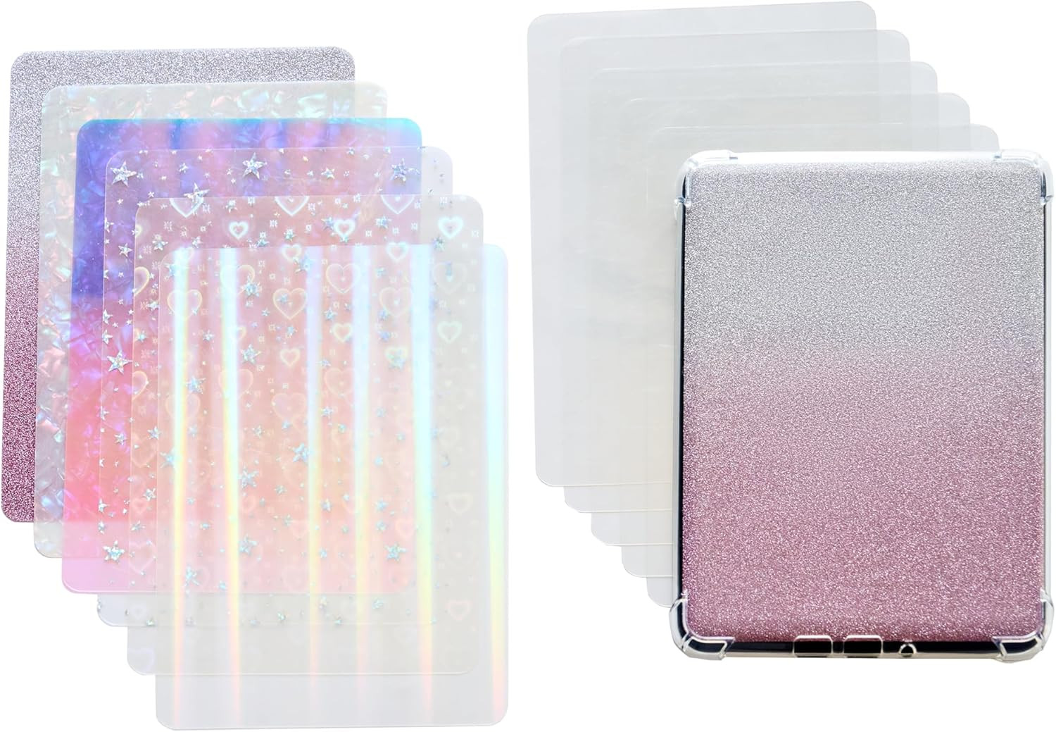 12PCS Inserts for E-Reader Clear Case Compatible with 6″ E-Reader Basic (6Pcs Gl