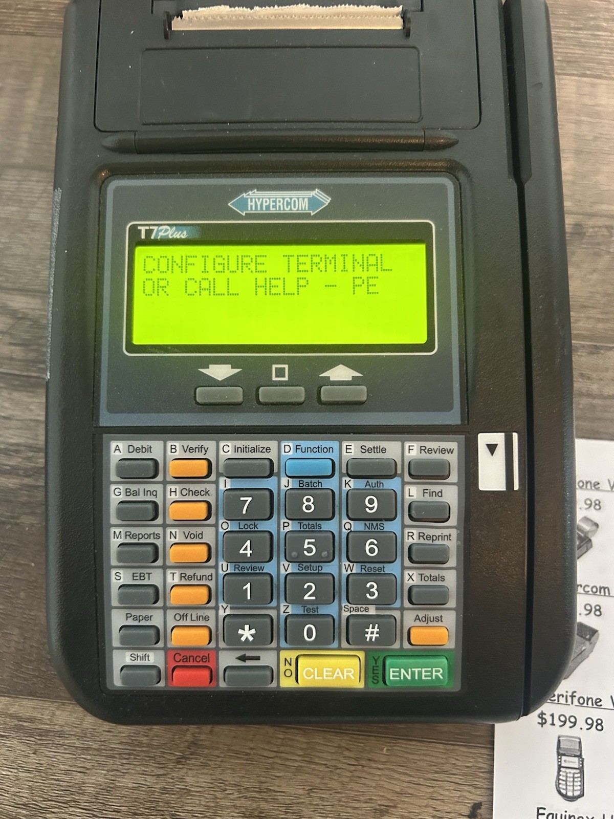 HYPERCOM T7 PLUS SERIES credit card machine