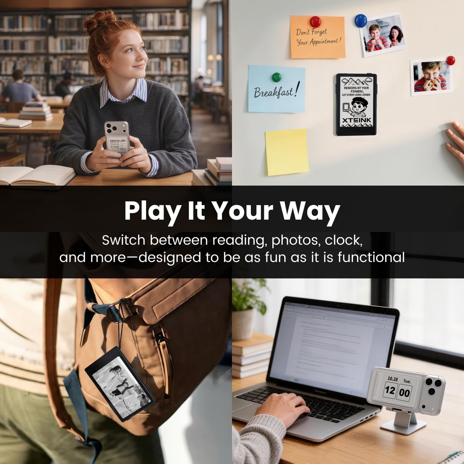 3.7″ Lightweight E-Ink eReader for Seamless Reading | 16GB Built-In, Expandable