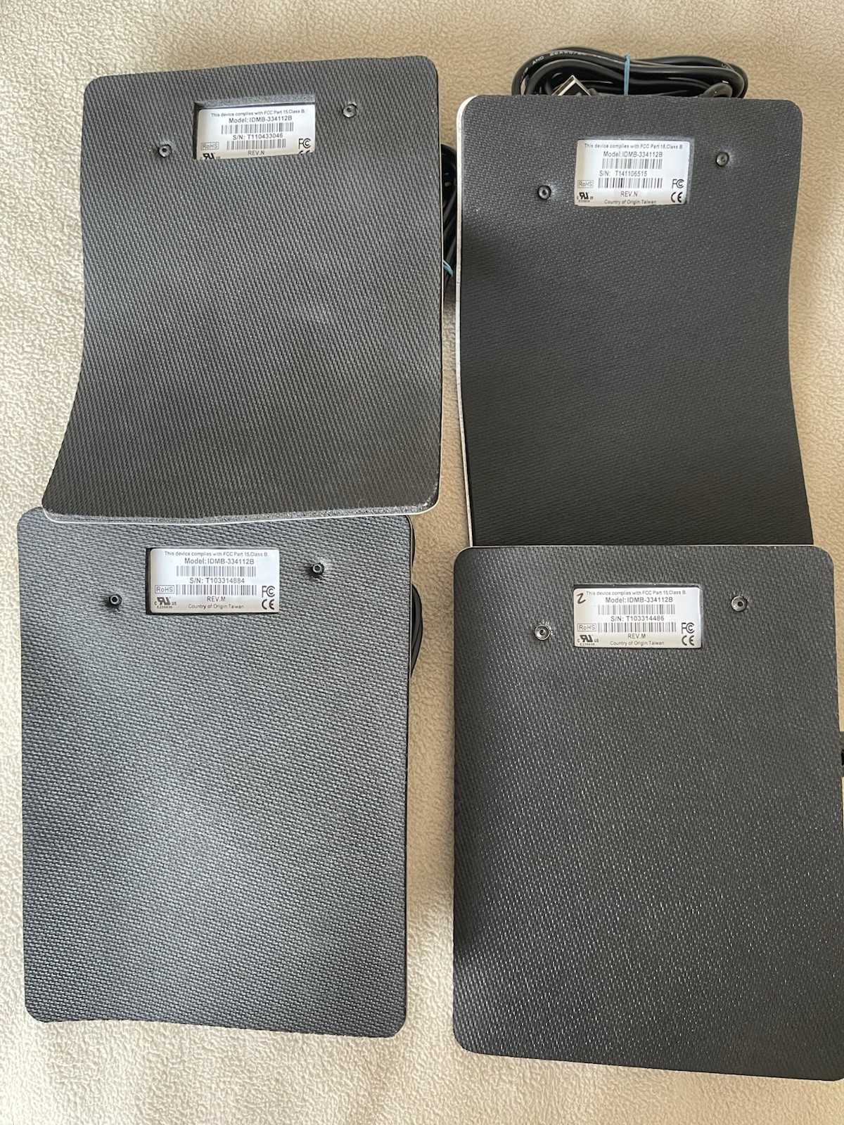 ID Tech IDMB-334112B USB Magnetic Strip Reader Black Lot of 4