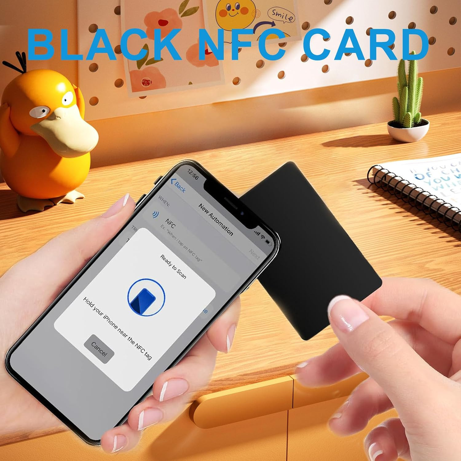 20 Pcs NFC Cards Black NTAG 215 Rewritable Programmable NFC Tags Blank PVC Compa
