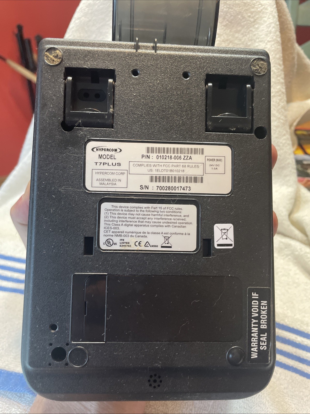 Hypercom T7Plus (POS Credit Card System) – NO POWER CORD INCLUDED
