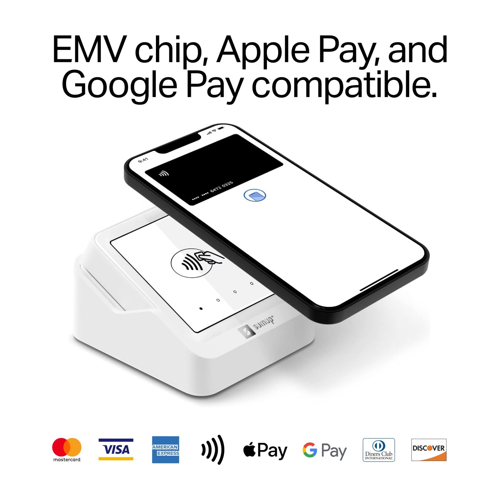 Sumup Solo Credit Card Payment Card Reader Charging Station. Full Touch-Screen