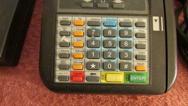 Hypercom T7Plus POS Credit Card Machine Terminal with Pwr Supply