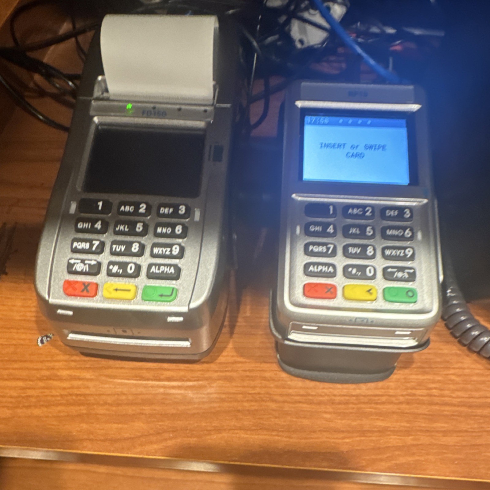 First Data FD150 & RP10 Wired Credit Card Terminals Lot of 2