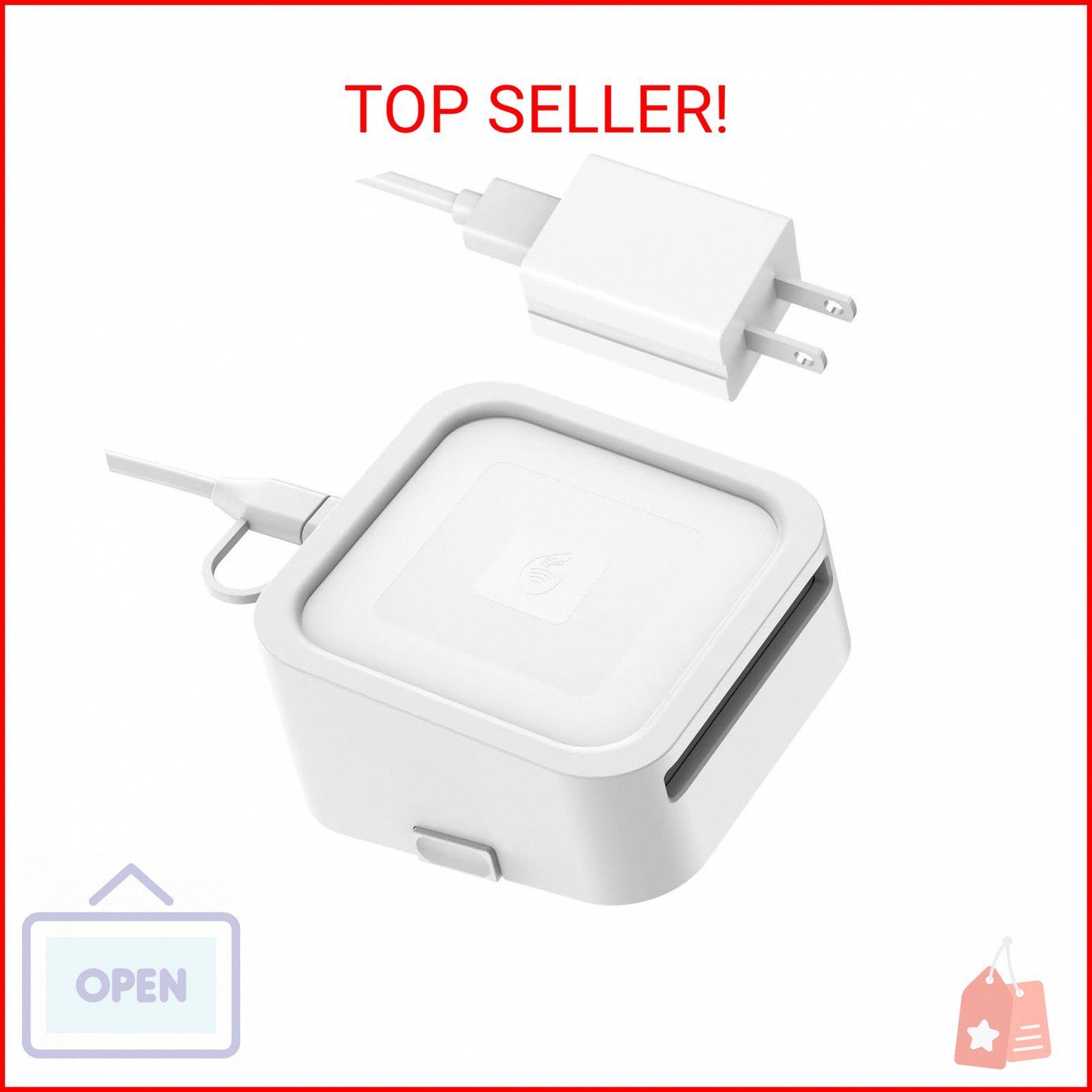Rounkin Credit Card Dock for Square Reader 1st and 2nd,Beautiful and Compact Cas