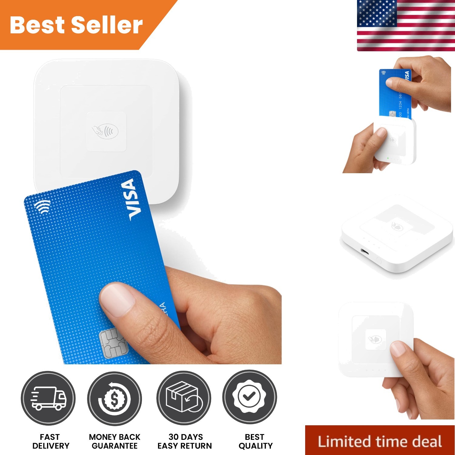 Compact Payment Terminal for Smartphones – Easy Chip & Contactless Transactions