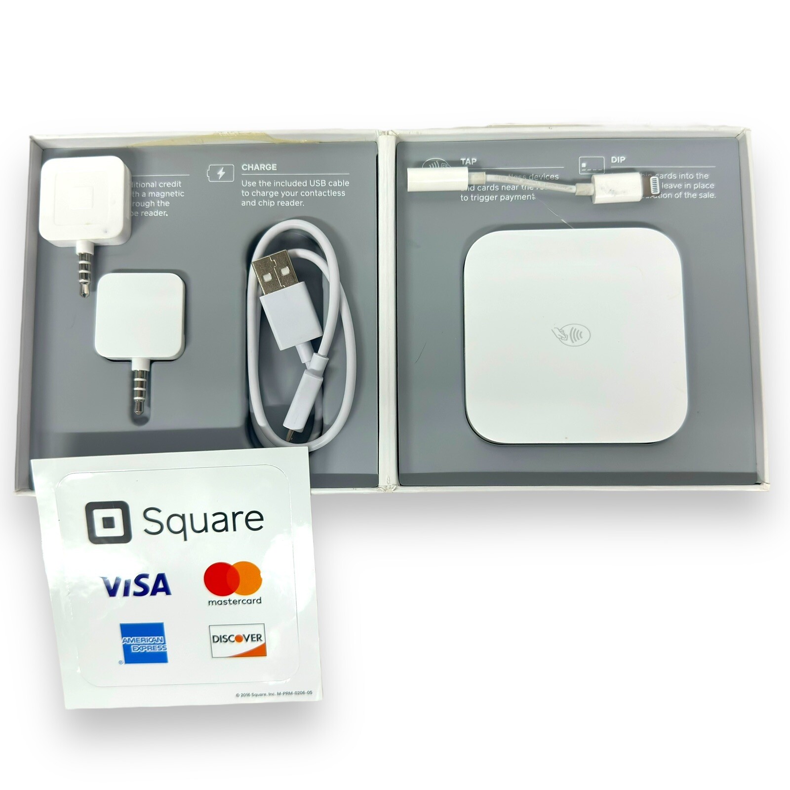 Square A-SKU-0485 Credit Card Reader for Contactless + 2 Chips + iPhone 3.5 Jack