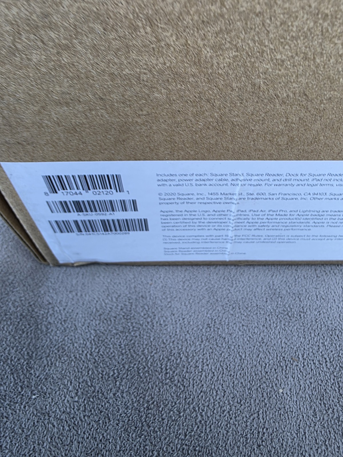 Square Stand Bundle w/ Reader & Dock, New Sealed Box, POS iPad Payment Stand