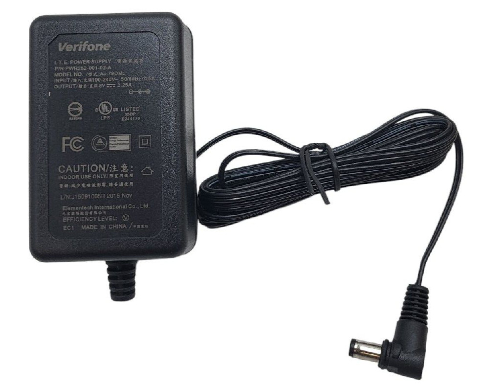 Verifone VX520 POS Credit Card Reader Machine #M252-753-03-NAA-3 w/ Power Supply