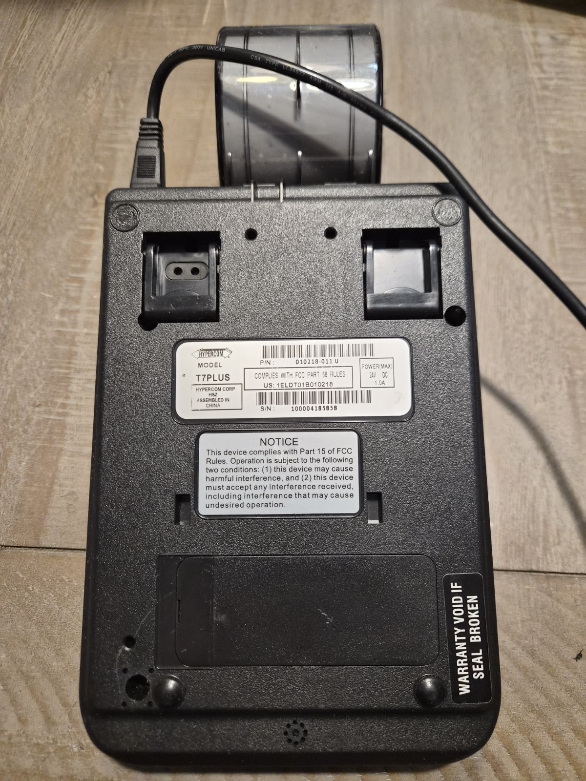 Hypercom T7Plus POS Credit Card Machine Terminal with OEM Power Supply