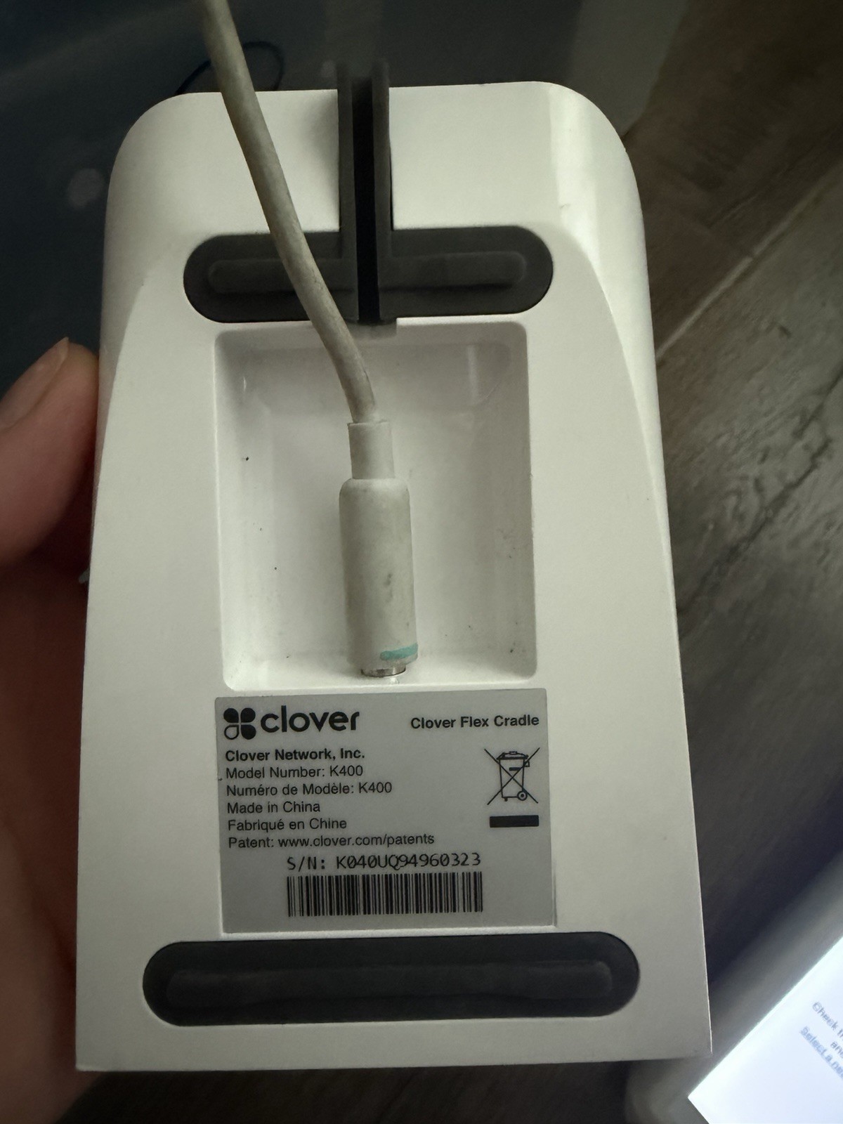 Clover Flex (Model K400) is a versatile portable POS terminal.