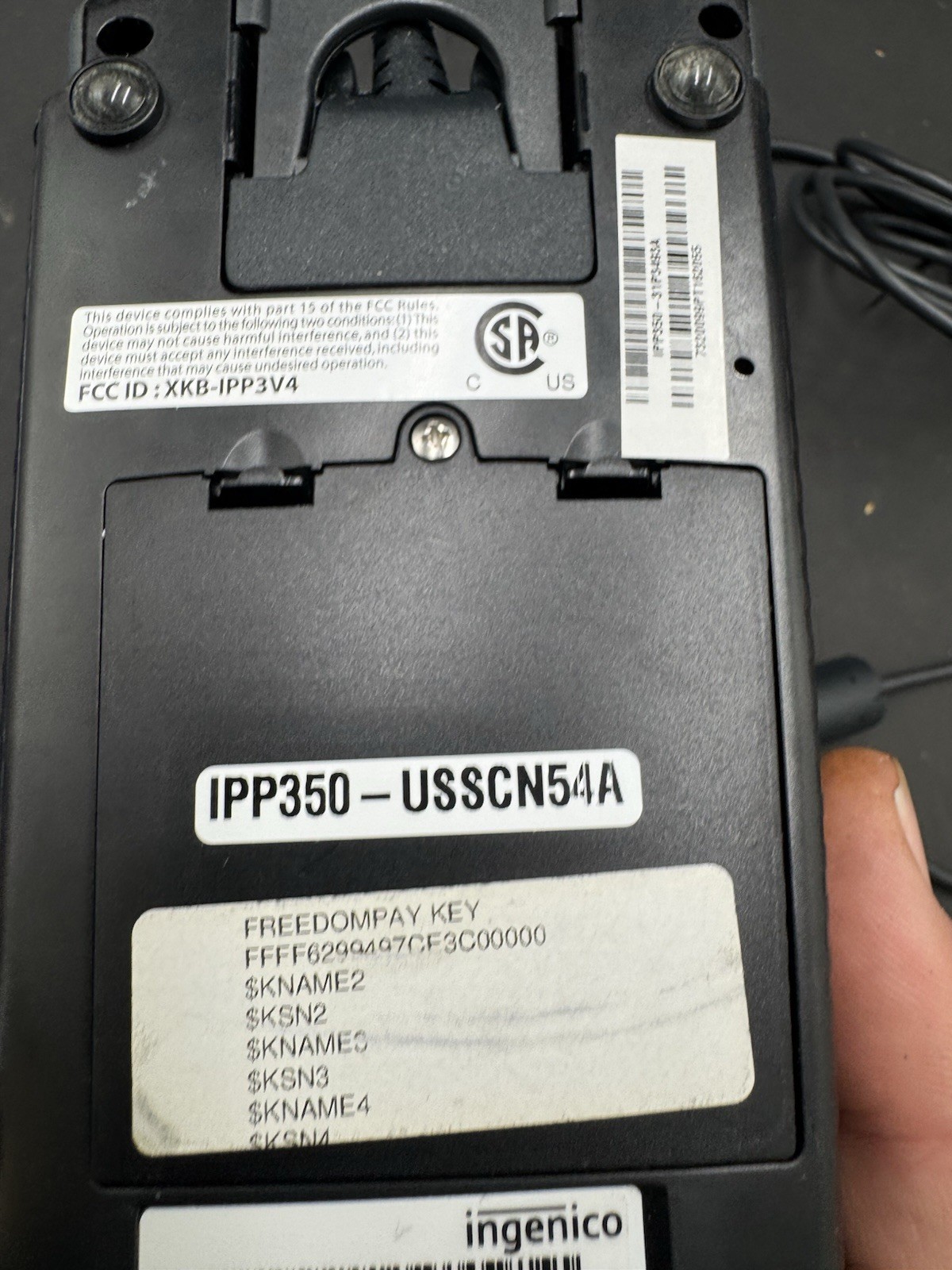 Ingenico IPP 350 USB Credit Card Terminal.