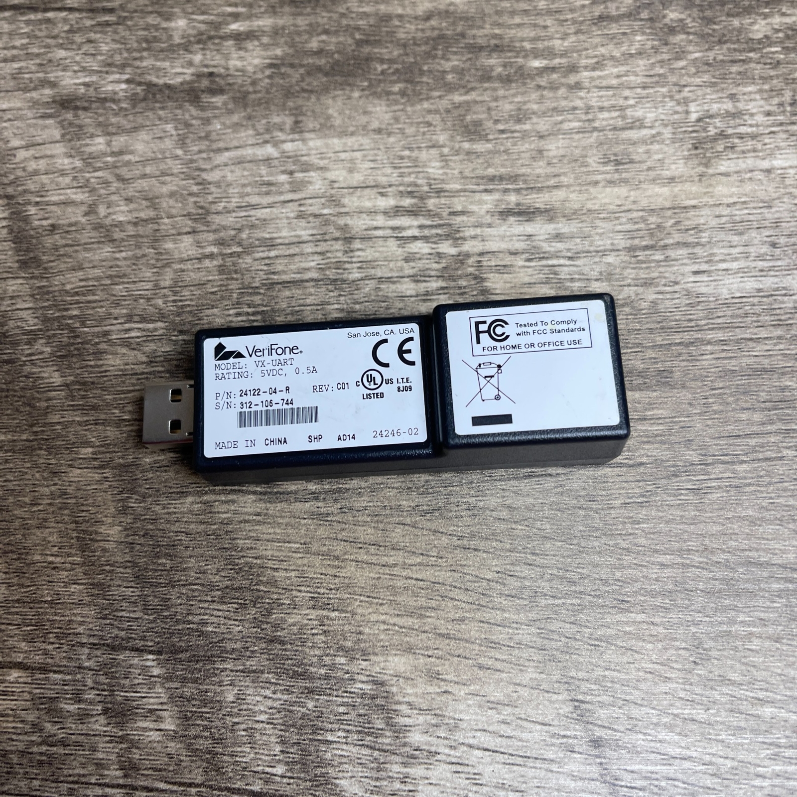 Verifone VX-Uart USB Charging Serial Dongle for Verifone Vx670 Payment Terminal
