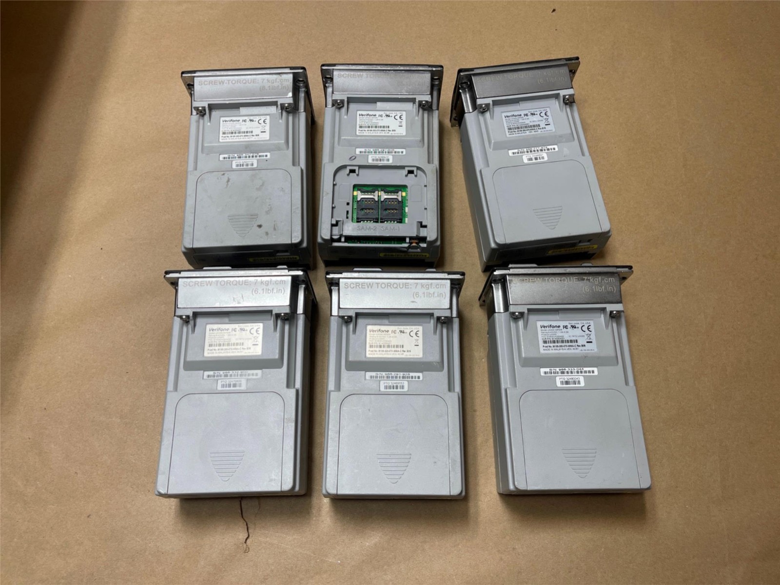 6x Lot Verifone UX300 Card Reader WPWR M159-300-070-WWA-C M14330A001 UNTESTED