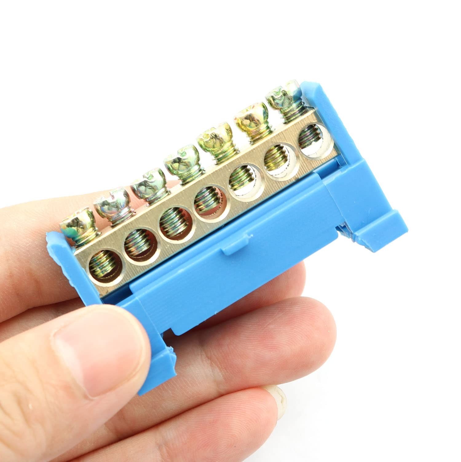 1pcs Terminal Block Terminal Bus Bar 7 Positions Screw Brass Terminal Groundi…