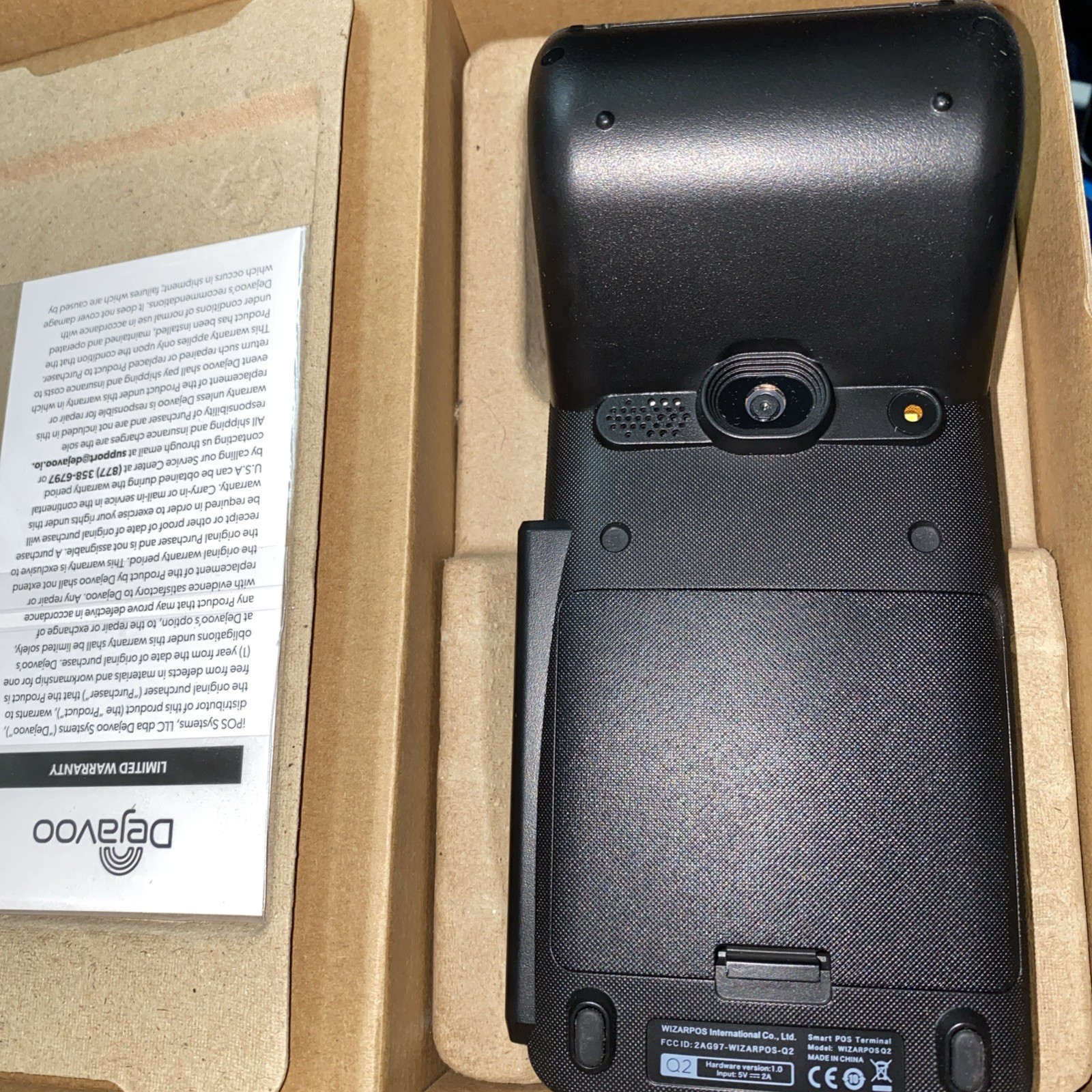DEJAVOO WIZARPOS Q2 SMART POS 5.5″ TOUCHSCREEN TERMINAL BLACK