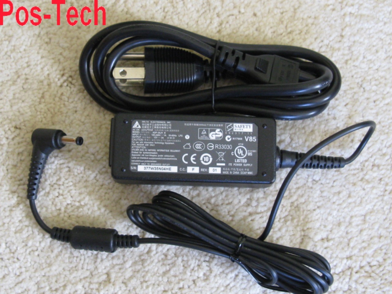 First Data FD400GT FD410 Power Adapter / CHARGER ’36JH’ ***only ORIGINAL***