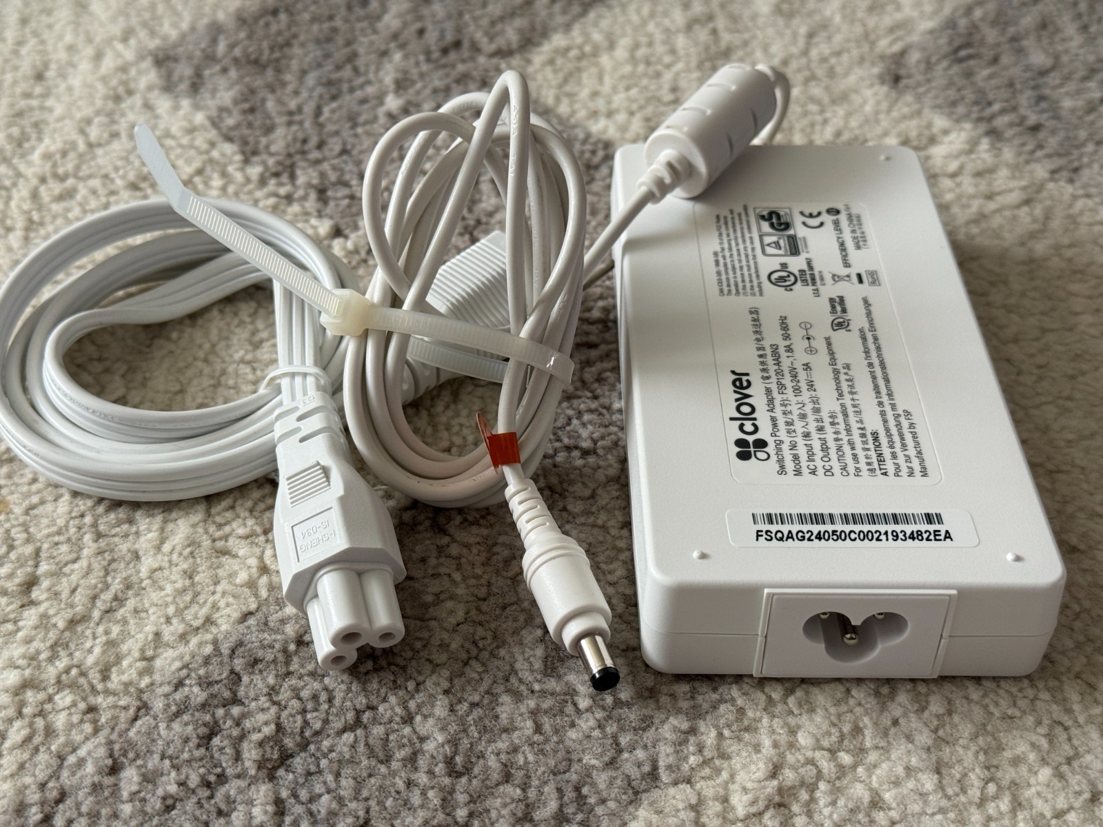 Genuine Clover Station Switching Power Adapter Power Supply FSP120-AABN3 TESTED