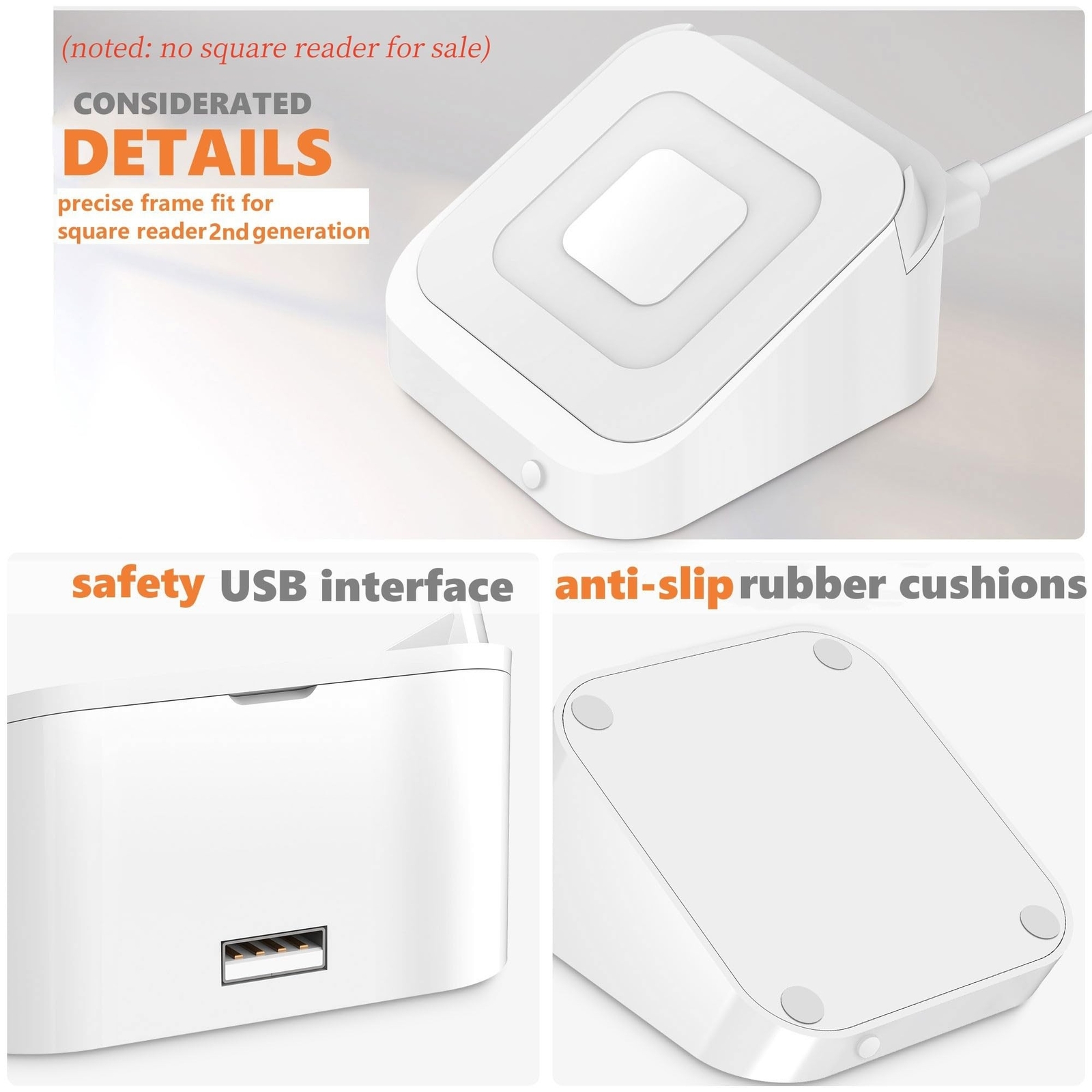 Square Dock for Square Reader 2nd Generation, Holder Stand for Square Card Re…