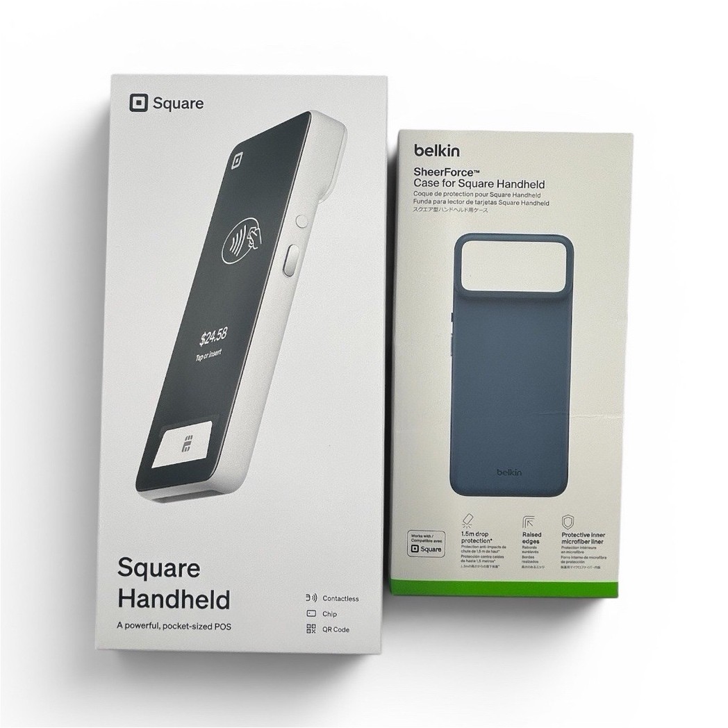 Latest Vesion: Square Handheld POS Terminal w/ Belkin Case, new in box, sealed