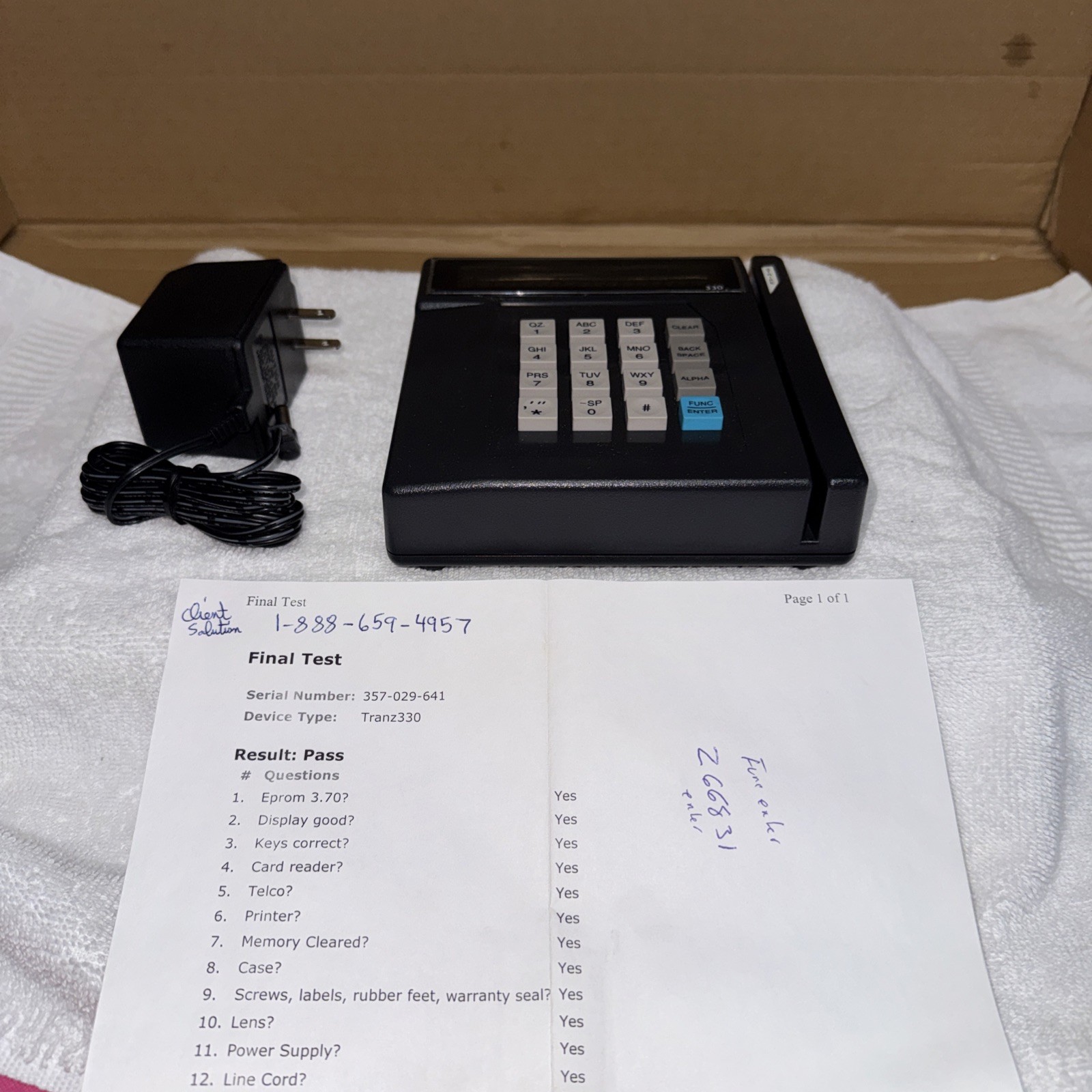 Verifone Tranz 330 Credit Card Processor Replacement Terminal Reader Machine￼