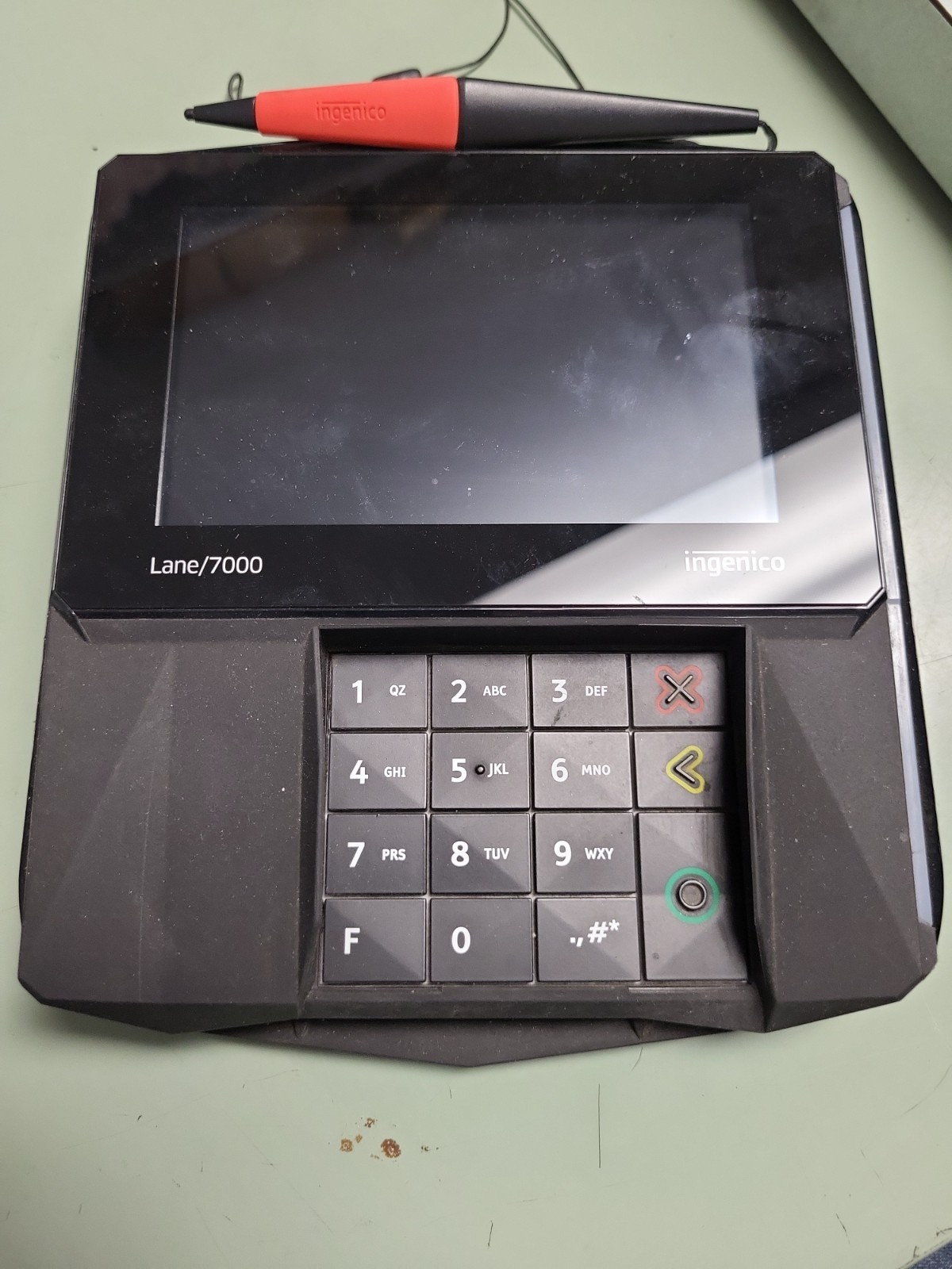 INGENICO Lane/7000 Credit Card Terminal LAN700-USWMT13A PRG30312971R (AS-IS)