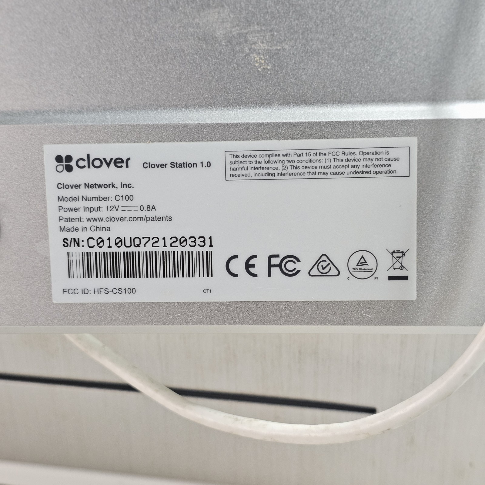 Clover System POS 1.0 w/C100 Touchscreen + P100 Printer + D100 Cash Drawer