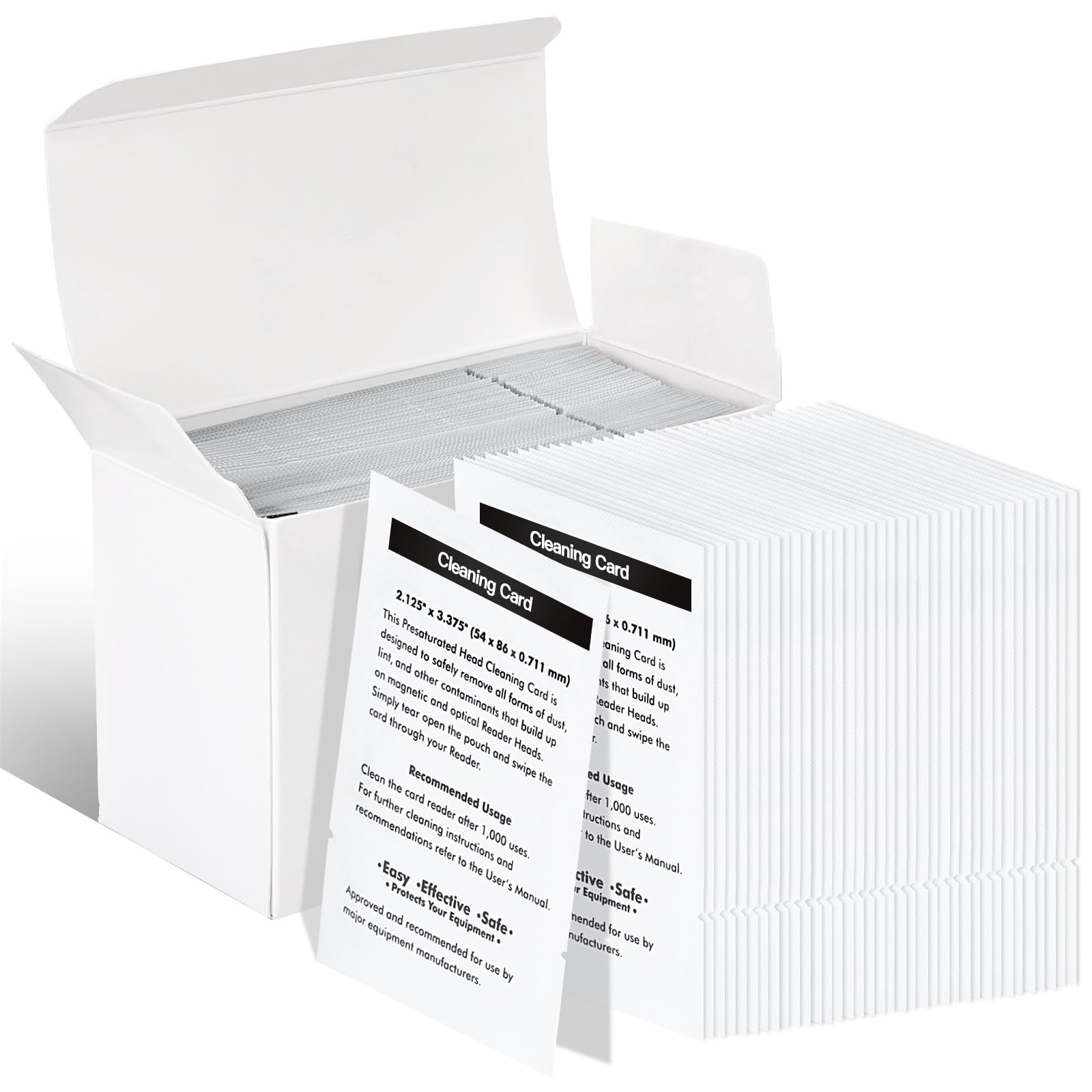 100 PCS Credit Card Reader Cleaning Cards – CR80 Dual Side Cleaning Sheets for P