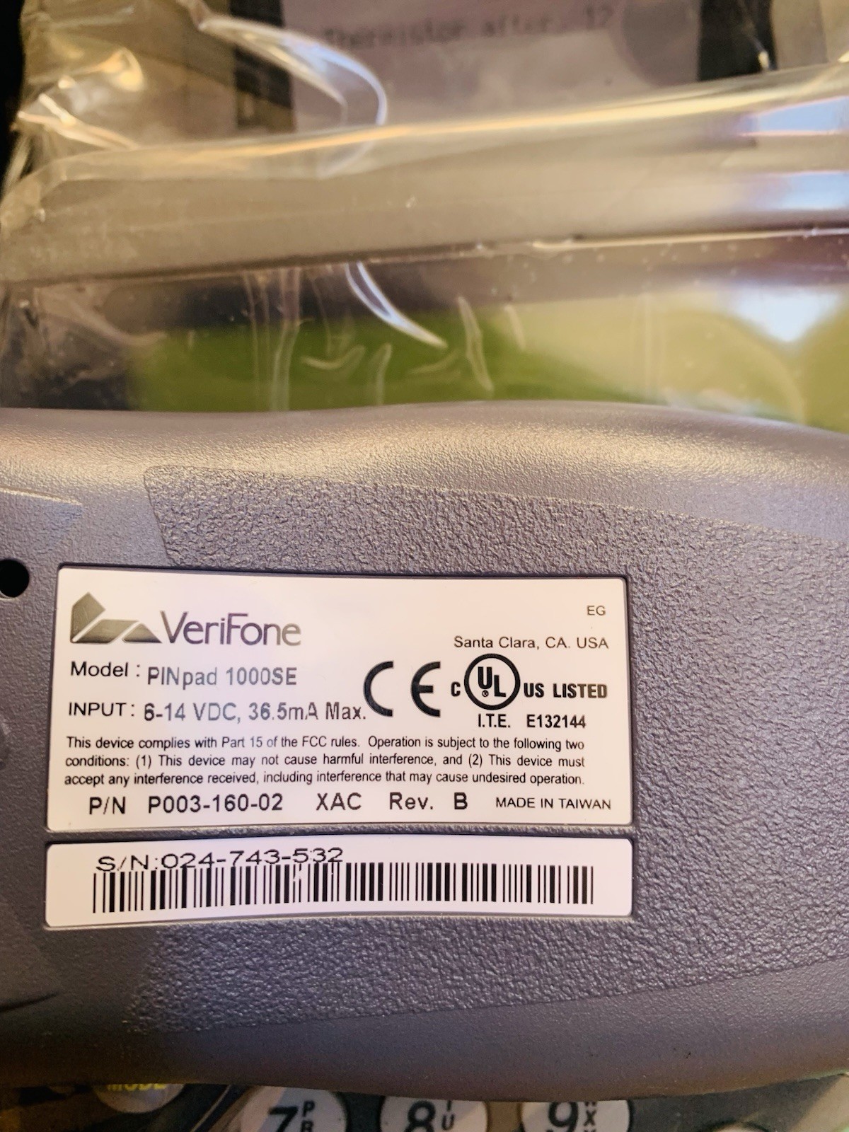 Lip Nurit 2085 POS Terminal Credit Card Reader With Verifone PINpad 1000SE