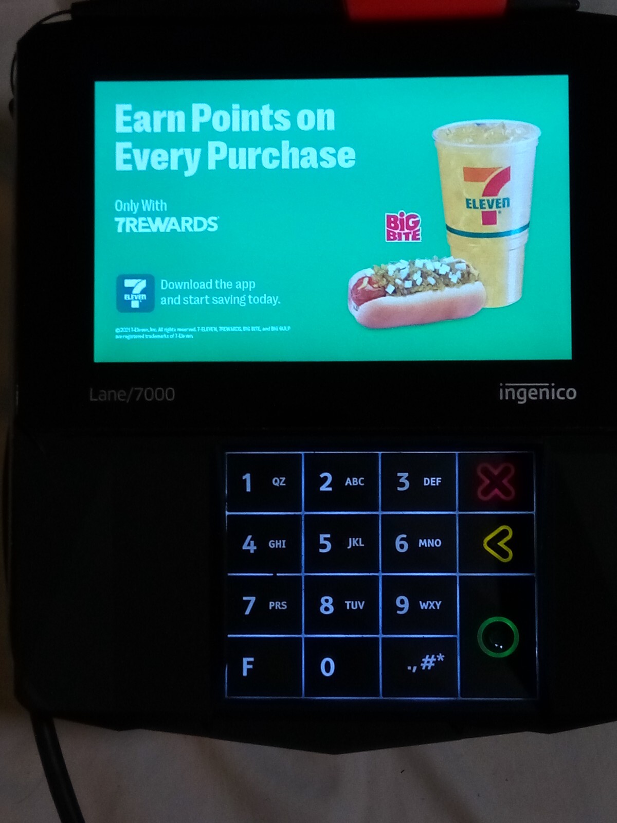 ingenico Lane/7000 Credit Card Terminal PRG30312951R WITH STAND
