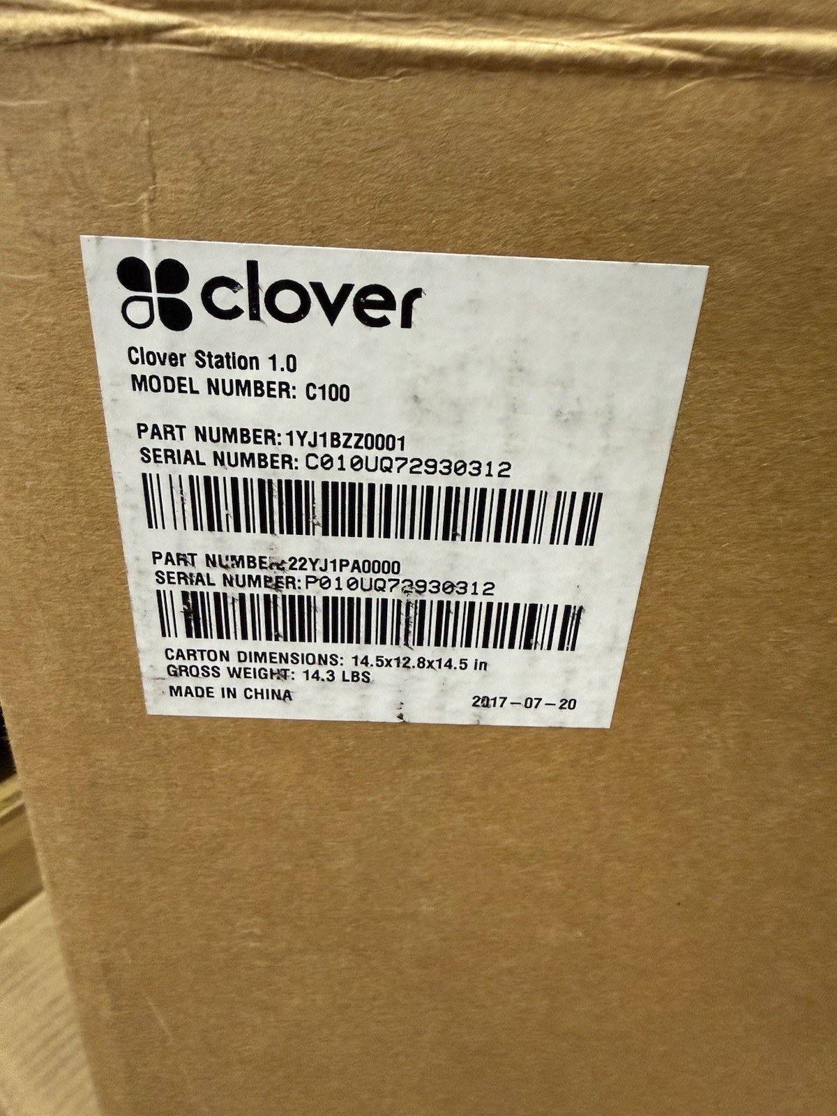 Clover Station 1.0 C100 W/Printer, Cash Drawer D100 & Xac Reader