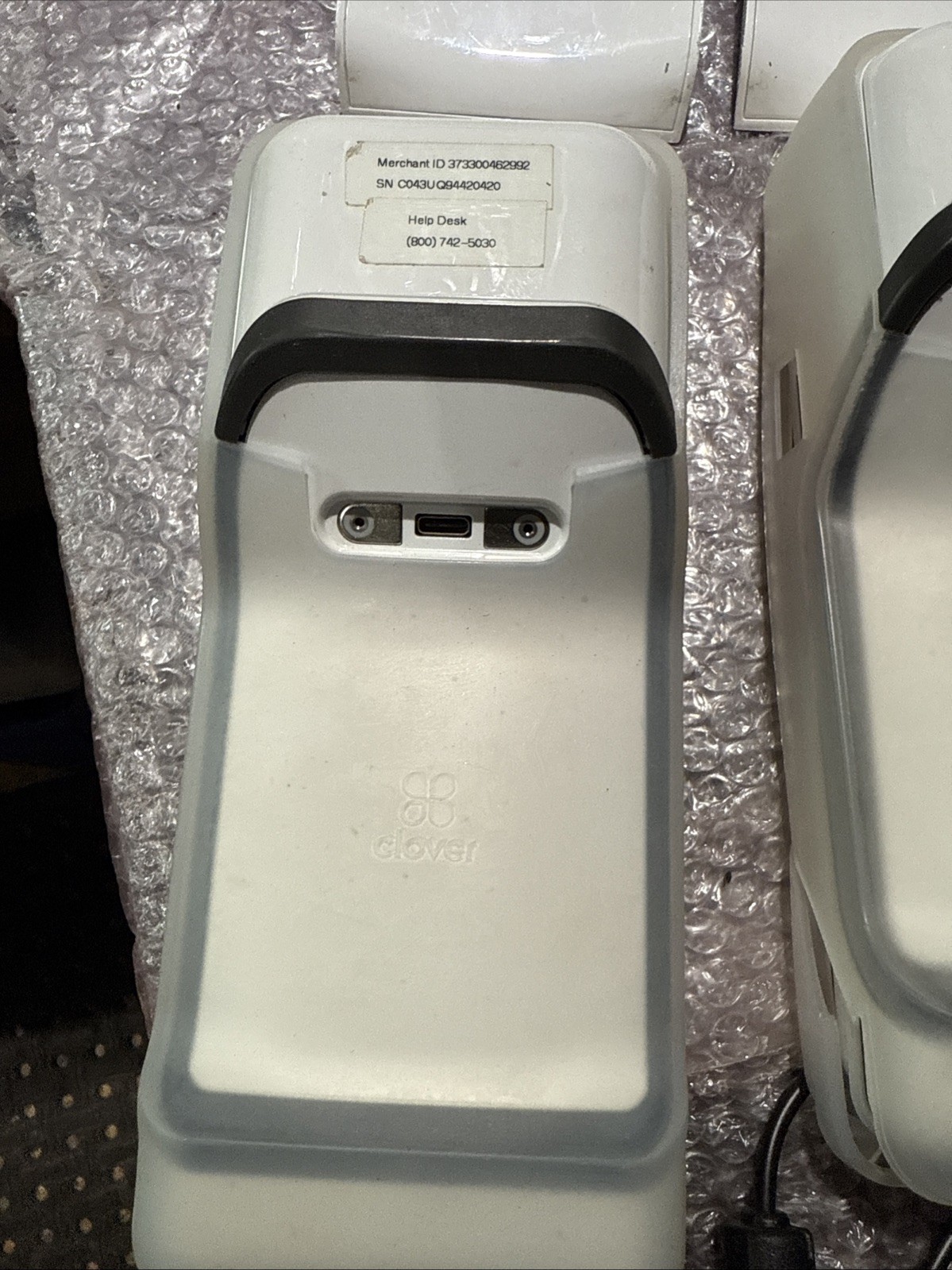 Clover Flex 2 C403 Card Reader POS System + Clover K400 Flex Cradle Lot of 2