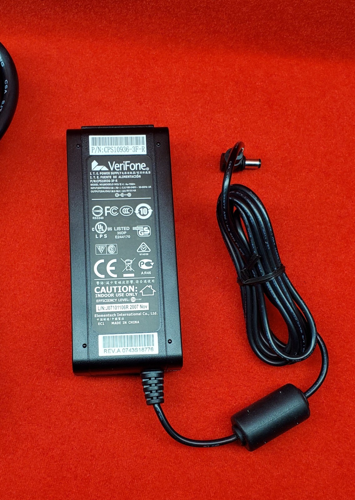 Original Verifone AC/DC Power Adapter for VX510 Omni 3730 VX520 VX570 Terminals